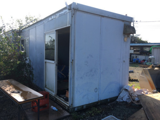 【残念中古】5.4mワイドユニットハウス／3.6坪／12平米《コンテナ・プレハブ・倉庫・物置・小屋・DIY》