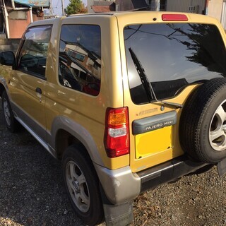 三菱　パジェロミニ　4WD　X　車検R2年3月黄H11年136000ｋ5MTの画像