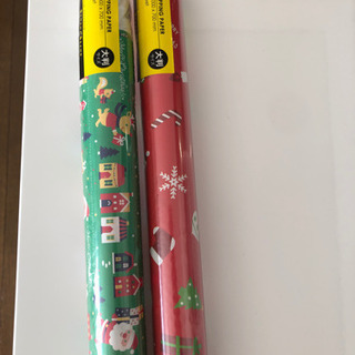 クリスマス用ラッピングペーパー2本