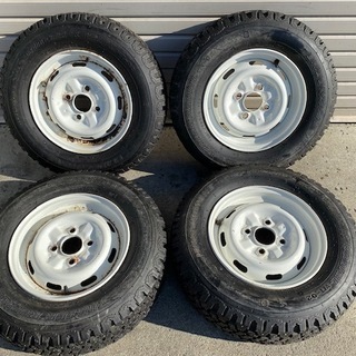 超希少【抜け無し良品】Be1　日産純正ホイール　スパイクタイヤ　...