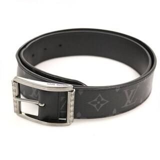 ルイヴィトン LOUIS VUITTON サンチュールリヴェルソ M9044 モノグラムエクリプス メンズ ベルト 【mo】【中古】