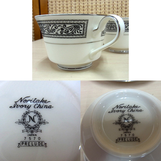  ノリタケ 7570 アイボリー チャイナ カップ＆ソーサー 6客セット 南12条店の画像
