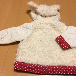女児アウター　80  耳付きʕ•ᴥ•ʔの画像