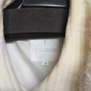 コート　ポンチョ　白　CCクロスの画像