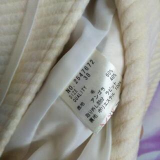 コート　ポンチョ　白　CCクロスの画像