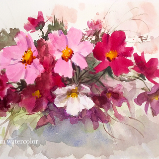 花を描く水彩画無料体験！