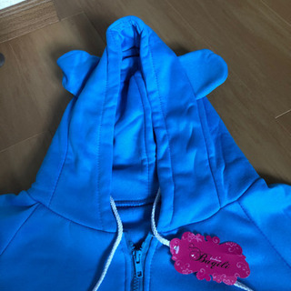 女児耳付き裏起毛パーカー新品の画像