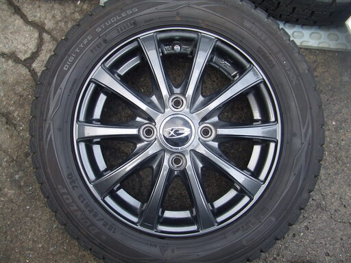 冬　軽、155/65R13　アルミ、スタッドレス　４本セット　美品　ガリキズ無し