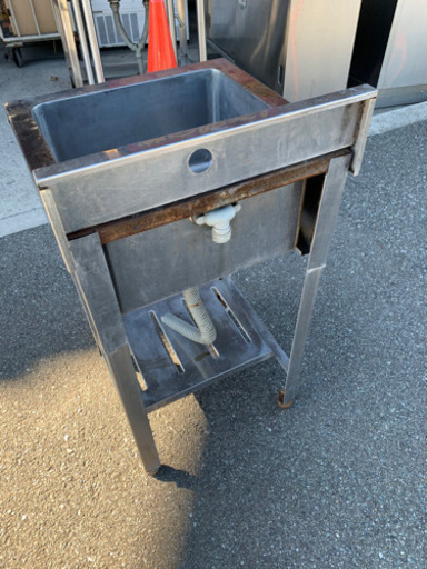 ☆中古品　1槽シンク　450x450x798☆