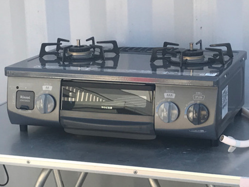 美品！リンナイ 都市ガスコンロ◇2017年製◇Siセンサー◇KGM33NDGR