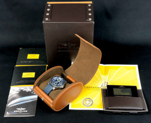 BREITLING ブライトリング スーパーオーシャン2 42mm A17365 オートマ ブルー文字盤 稼働品 腕時計 付属品多数■ジモティ姫路