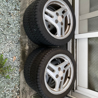 プレオ　RS 純正ホイール　スタッドレス付きの画像