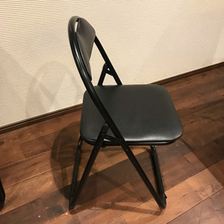 8個セット パイプ椅子 黒の画像