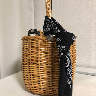 バンダナ付き　かごバッグ　☆新品未使用品☆の画像
