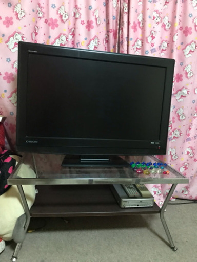 お引渡し決定◆テレビ＆DVDプレイヤー＆テレビ台、3点セット！11/24以降引き取ってくださる方