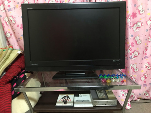 お引渡し決定◆テレビ＆DVDプレイヤー＆テレビ台、3点セット！11/24以降引き取ってくださる方