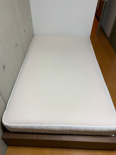 無印良品セミダブルマットレス　収納ベッド　増量タイプ・超高密度ポケットコイルマットレス