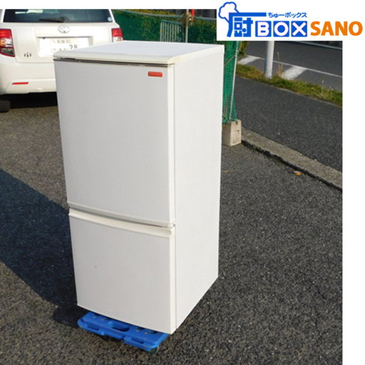 シャープ 冷凍 冷蔵庫 SJ-C14W-W 2012年製 2ドア 137L 100V 50/60Hz 幅480ｍｍ 奥行590mm 高さ1125mm 中古 sano4097