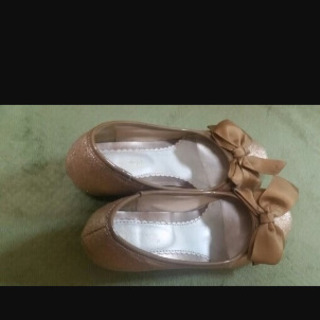 ゴールド靴 パーティ用や結婚式にもMサイズ