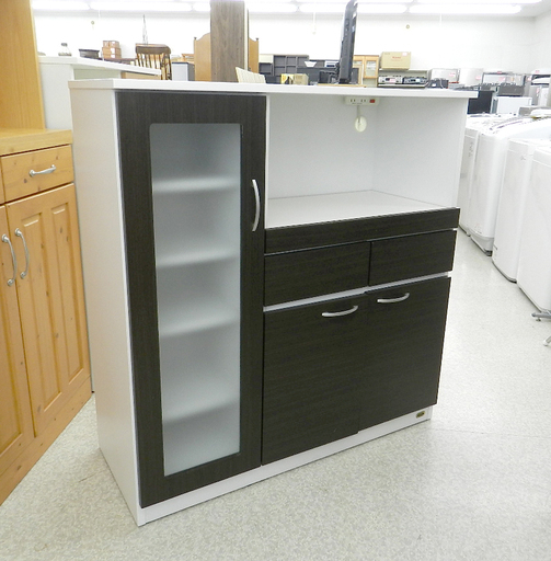 SWEET DECORATION/スイートデコレーション レンジボード ブラウン×ホワイト キッチン収納 長谷川産業 ☆ PayPay(ペイペイ)決済可能 ☆ 札幌市 北区 屯田