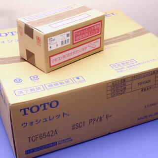 新品　TOTO ウォシュレットセット (TCF6542A＋TCA320) ＃SC1 Pアイボリー リモコン便器洗浄付タイプ