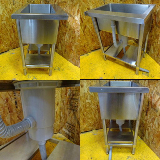 （4248-0）☆厨房機器☆一槽シンク/1槽シンク/業務用/店舗/流し台/飲食W600×D450×H800ｍｍ