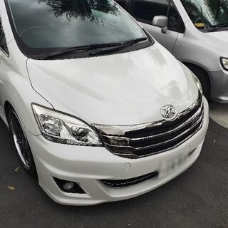 マークXジオ　車高調ローダウン　エアロツアラーS 　パールホワイト　ANA10 の画像