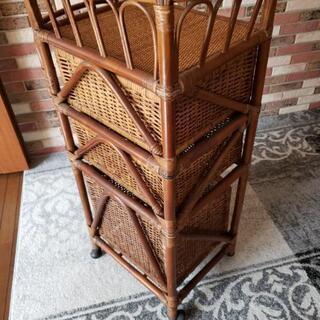 ラタン引き出しワゴンの画像