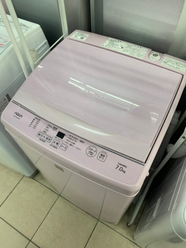 【売約済み】AQUA アクア AQW-GS7E6(KP) 7kg ピンク 洗濯機 2019年製