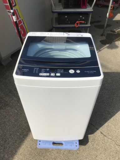 2019年製！AQUA 全自動電気洗濯機 AQW-BK50G 5.0kg洗い 側面傷あり