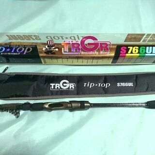 終 パックロッド TRGR TIP TOP S766UL です。釣り竿