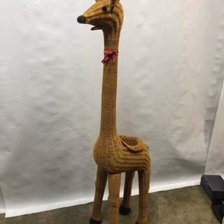 手作りハンドメイド！大型ハンドメイド編み込みプランターキリン麒麟...