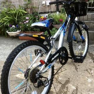 （お話中です。）★子供用自転車ブルー　22インチ★