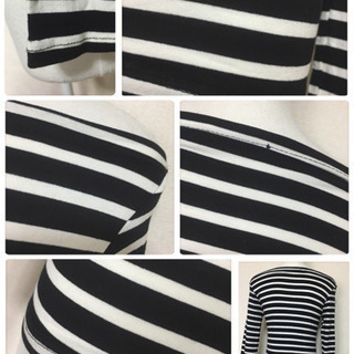 ご購入者様決定【MYMYT】ボーダーオフショルカットソー 韓国 着心地