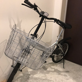 折りたたみ自転車 1年使用 6段変速、カゴ、鍵付き
