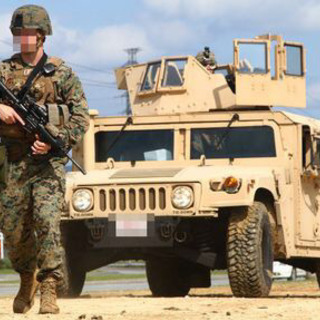 【米軍車両】ハマー防弾ガラス