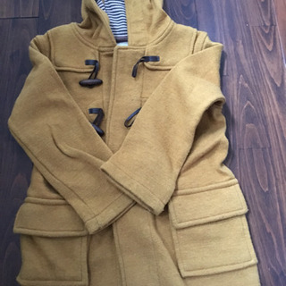 子供服 135センチ コート ダッフルコート 山吹色 男女兼用 超美品