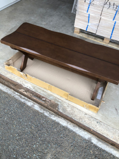 新品110サイズダイニングベンチBR色