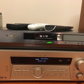 【差し上げます】AV機器一式　HDD&DVDレコーダー・AVアンプ・トールボーイスピーカー・サブウーファー・Xbox360の画像