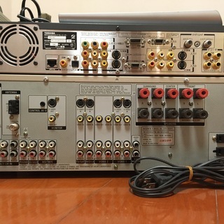 【差し上げます】AV機器一式　HDD&DVDレコーダー・AVアンプ・トールボーイスピーカー・サブウーファー・Xbox360の画像