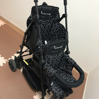 2人乗りベビーカー duoシティhop フロントガード外れるタイプ
