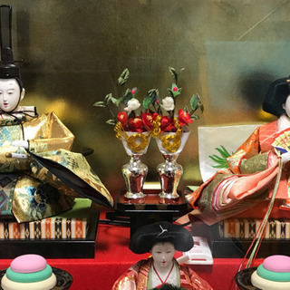 雛人形 3段飾り 5人飾り 親王飾 ガラスケース付き オルゴール付き