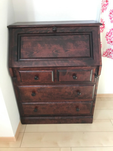 木製　収納家具　ライティングビューロー　【期間限定】