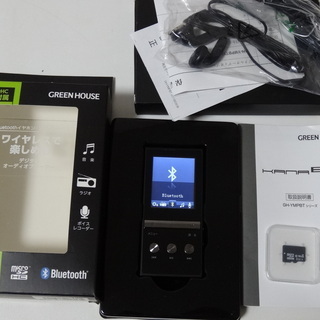 値下げ、GREENHOUSE　グリーンハウスMP3プレーヤー、FMラジオ,ボイスレコーダー、32GB　Bluetooth対応の画像