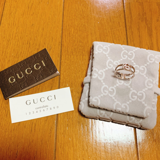 ★決まりました★■定価2万6000円程度 【GUCCI】インターロッキングGオープンリング9号（美品）