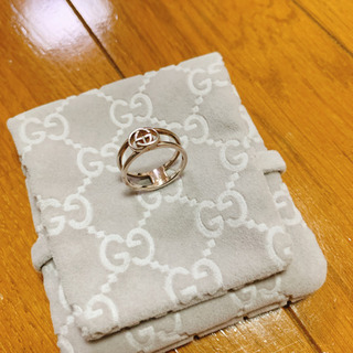 ★決まりました★■定価2万6000円程度 【GUCCI】インターロッキングGオープンリング9号（美品）の画像
