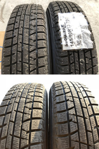 145/80R13    軽自動車用 アルミホイール付 冬タイヤセット