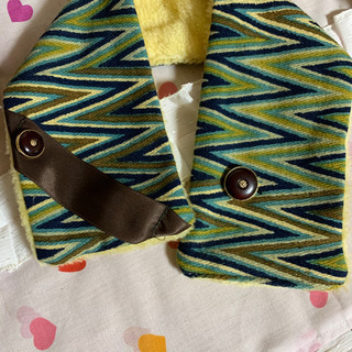 ハンドメイド 犬用マフラー  グリーン  2の画像