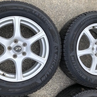 スタッドレスタイヤ アルミ付き 225/65R17 ミシュラン17×7J+53 