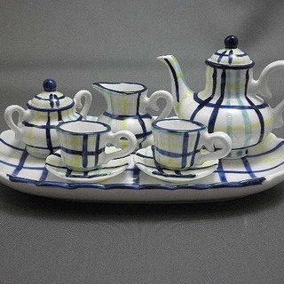 ■ミニチュア陶器　ティーセット■《新品》